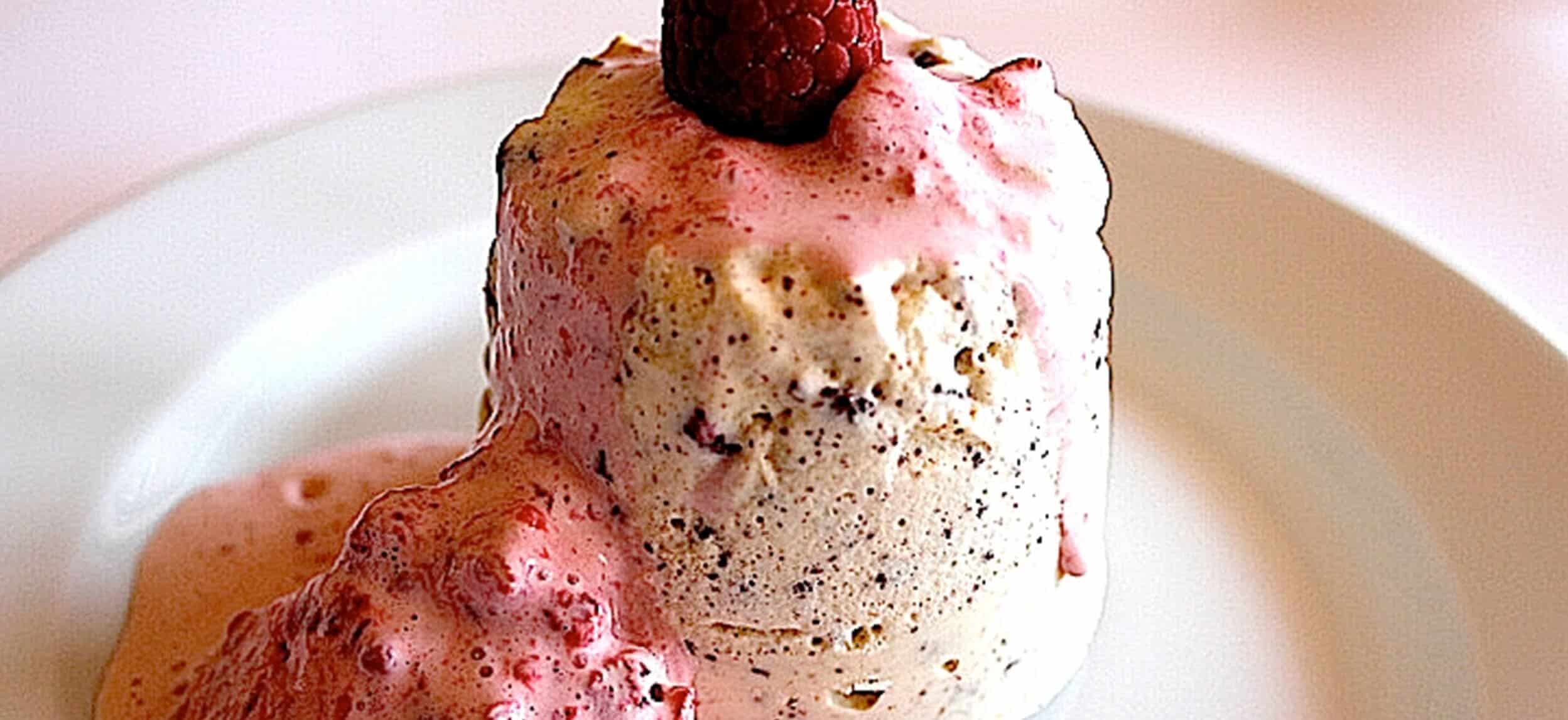 Chocolate ice cream with Raspberry cream - HERMESETAS AU